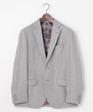 JOSEPH ABBOUD 【キングサイズ・ソフト/JAPANファブリック/LIBERTY柄裏地】ムリネフランネル ジャケット ライトグレー系