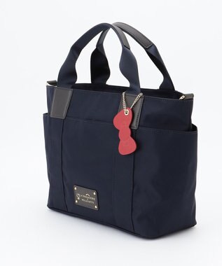 LA BAGAGERIE 【LA BAGAGERIE×HELLO KITTY】リボンチャーム付き　デイリートート　Sサイズ ネイビー