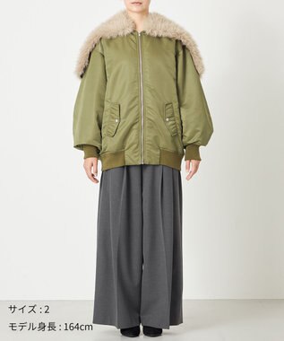 NAVE 【Nave】ファーカラーMA-1 カーキ系