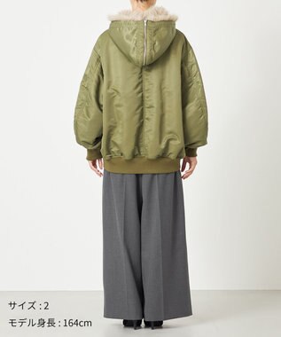 NAVE 【Nave】ファーカラーMA-1 カーキ系