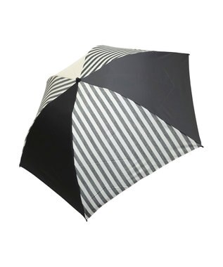  UNISEX プラスリング 簡単開閉式折傘55cm BLK-STP T1383