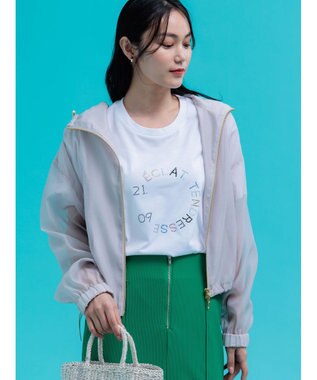 Te chichi ショートシアーフーディーブルゾン