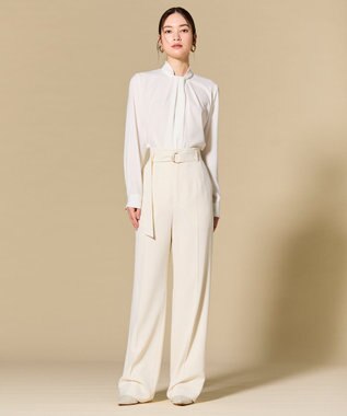 BEIGE， ANITA / ロングスリーブタックブラウス White