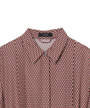 JOSEPH 【洗える】オーバーレイプリント　ドレス Ruby combo