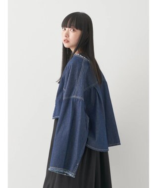 earth music&ecology スクエアデニムシャツ Indigo