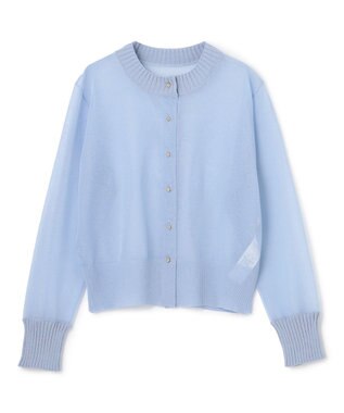 BEIGE， PYRRHOT / シアーコンビ リブカーディガン Sax