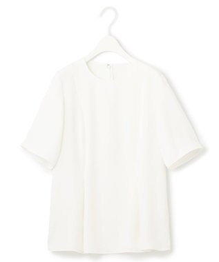 ICB 【UVカット・接触冷感・防シワ・洗える】エステルダブルクロス タックデザインプルオーバー オフホワイト系