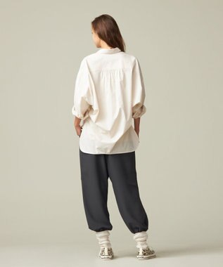 J.PRESS YORK STREET 【WOMEN】コットンタイプライター バックドレープブラウス アイボリー系