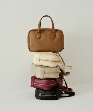 russet 【2025AW新作】シュリンクレザー2WAYミニボストンバッグ(CE-1581) Brown