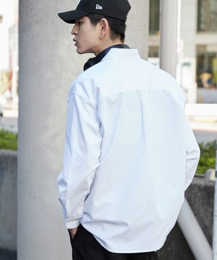 WEGO 【ユニセックス着用ITEM/MLサイズ展開】オックスフォードワンポイントシャツ（LS） ホワイト