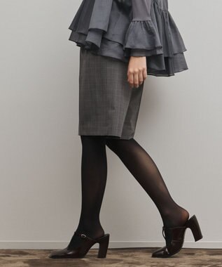 GRACE CONTINENTAL スーツ地ハーフパンツ グレンチェック