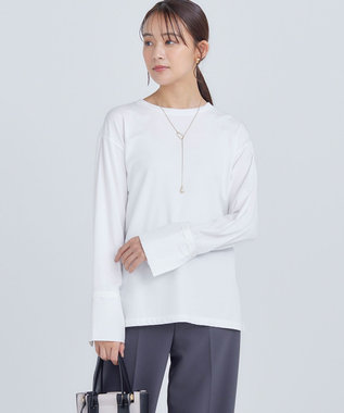  コットンベア天竺 カフス袖ロングTシャツ
