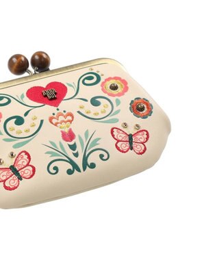 ANNA SUI ブルーム 口金ミニ財布 アイボリー