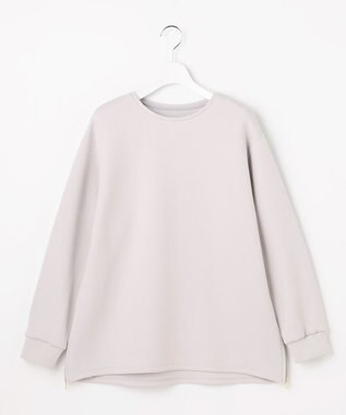 J.PRESS LADIES ダンボールジャージー プルオーバー カットソー ライトグレー系