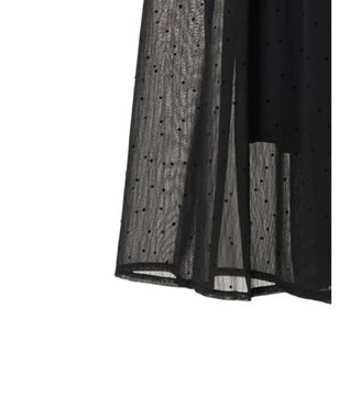 earth music&ecology フロッキードットシアーティアードスカート Black