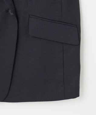 自由区 【洗える】トロピカルストレッチテーラード ジャケット ネイビー