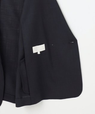 自由区 【洗える】トロピカルストレッチテーラード ジャケット ネイビー