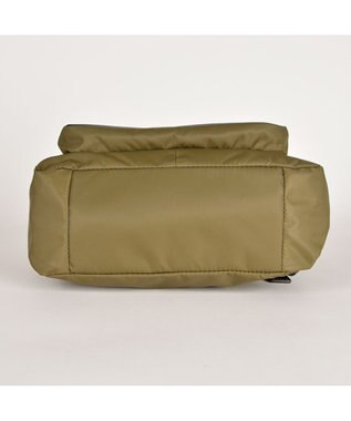 Y'SACCS リサイクルナイロン×カウレザー ラップリュック　Sサイズ カーキ