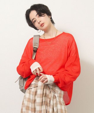 Green Parks シアーニットプルオーバー Orange