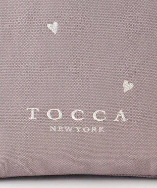 TOCCA 【大人百花コラボカラー有・WEB＆一部店舗限定】LUCKY SHOWER CANVASTOTE キャンバス トートバッグ グレー×ハート柄