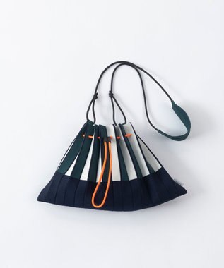 TRICOTE プリーツストライプミニバッグ 39NAVY
