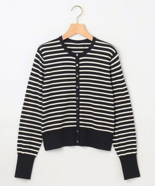 組曲 L 【6色展開・UVケア】クルーネックモダンカーディガン ボーダー系1
