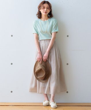 23区 【一部店舗限定/接触冷感】ベーシック IT TEE ミント系