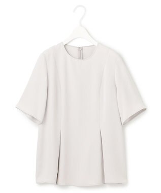 ICB 【UVカット・接触冷感・防シワ・洗える】エステルダブルクロス タックデザインプルオーバー トープ系