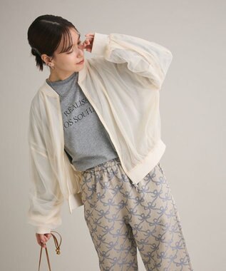 Green Parks チュールブルゾン Ecru