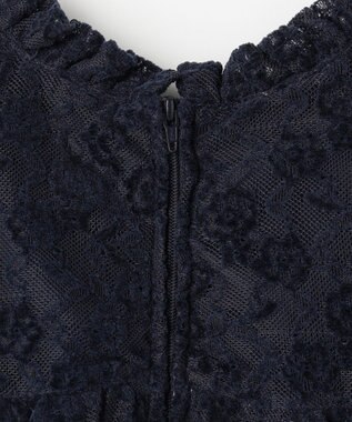 組曲 KIDS 【150-160㎝】スノウレースワンピース ネイビー