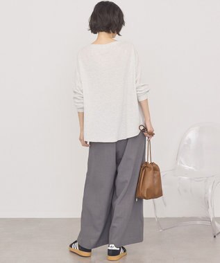 AMERICAN HOLIC 【選べる丈】ヘンリーネックワッフルメロープルオーバー Oatmeal