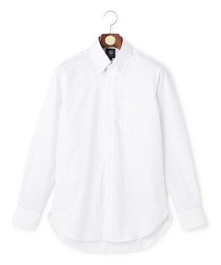 J.PRESS MEN 【PREMIUM PLEATS / 形態安定】スーピマコットングラフチェック シャツ / B.D. パープル系3