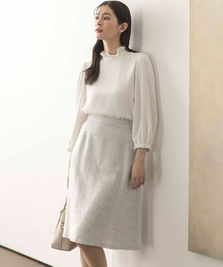 組曲 S 【KUMIKYOKU NAVY】ジョーゼットシフォン ブラウス アイボリー系