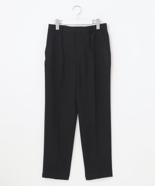 自由区 L 【セットアップ対応・接触冷感・UVケア・洗える】ライトストレッチテーパード パンツ ブラック