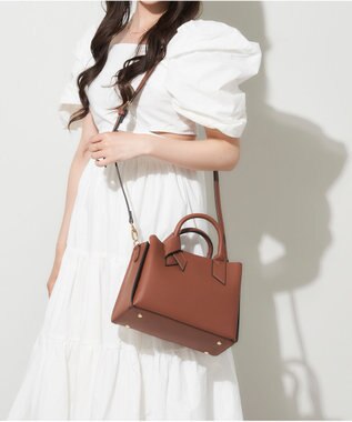 LA BAGAGERIE 【maison vert】 【多収納】リボンアオリ2WAYトート