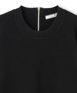 BEIGE， 【洗える】LAURA / ドライタッチバックジップニット Black