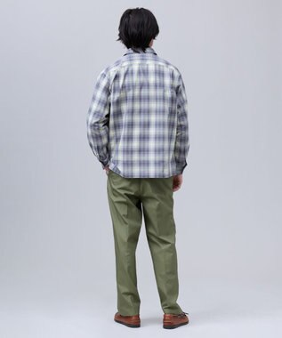 J.PRESS MEN 【J.PRESS ORIGINALS】【UNISEX】Indian Madras Open Shirts / Baggy-Fit ライトグレー系4