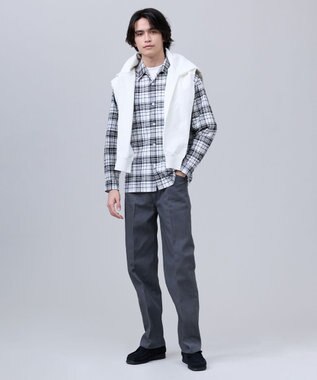 J.PRESS MEN 【J.PRESS ORIGINALS】【UNISEX】Indian Madras Open Shirts / Baggy-Fit ブラック系4