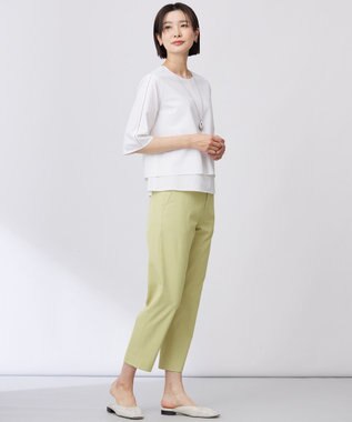 J.PRESS LADIES S 【洗える】トリコットジャージー カットソー ホワイト系