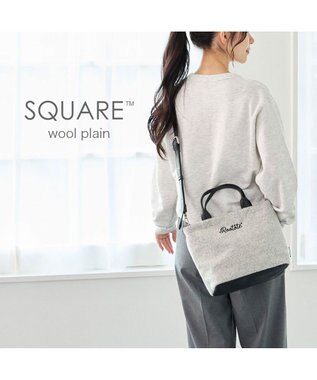 ROOTOTE 3653【2way】SC.スクエア.ウールムジ-A 01：アイボリー