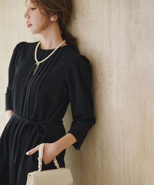 組曲 センターリボンイミテーションパール ネックレス