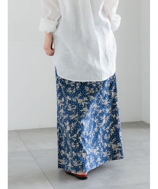 Te chichi 【LIBERTY FABRICS】フレアスカート ネイビー