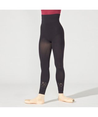 Chacott 【ノーソーイングニット】ハイウエストオーバータイツ ブラック