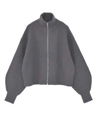 AMERICAN HOLIC ZIPハイネックカーディガン Charcoal Gray