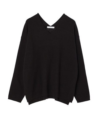 Green Parks 洗える　ミラノリブ編みニットプルオーバー Dark Gray