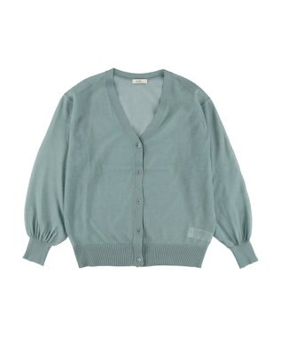 earth music&ecology ファンシーラメＶネックカーディガン Mint Green