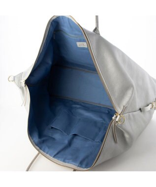 UNBILLION perche 姫路エアリーレザー2wayボストンバッグL シルバー