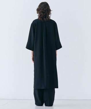 BEIGE， 【洗える・STORY 6月号掲載】RUE / ウエストゴムワイドストレートパンツ Black