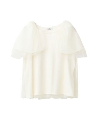 earth music&ecology チュールレイヤードプルオーバー Ivory