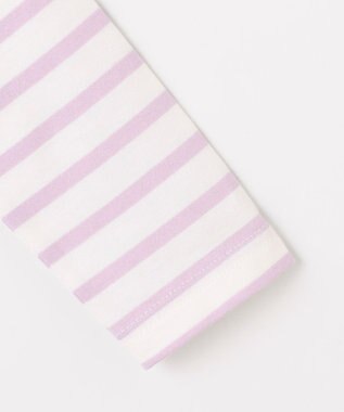 組曲 KIDS 【110-140㎝】 リボンボーダー Tシャツ ラベンダー